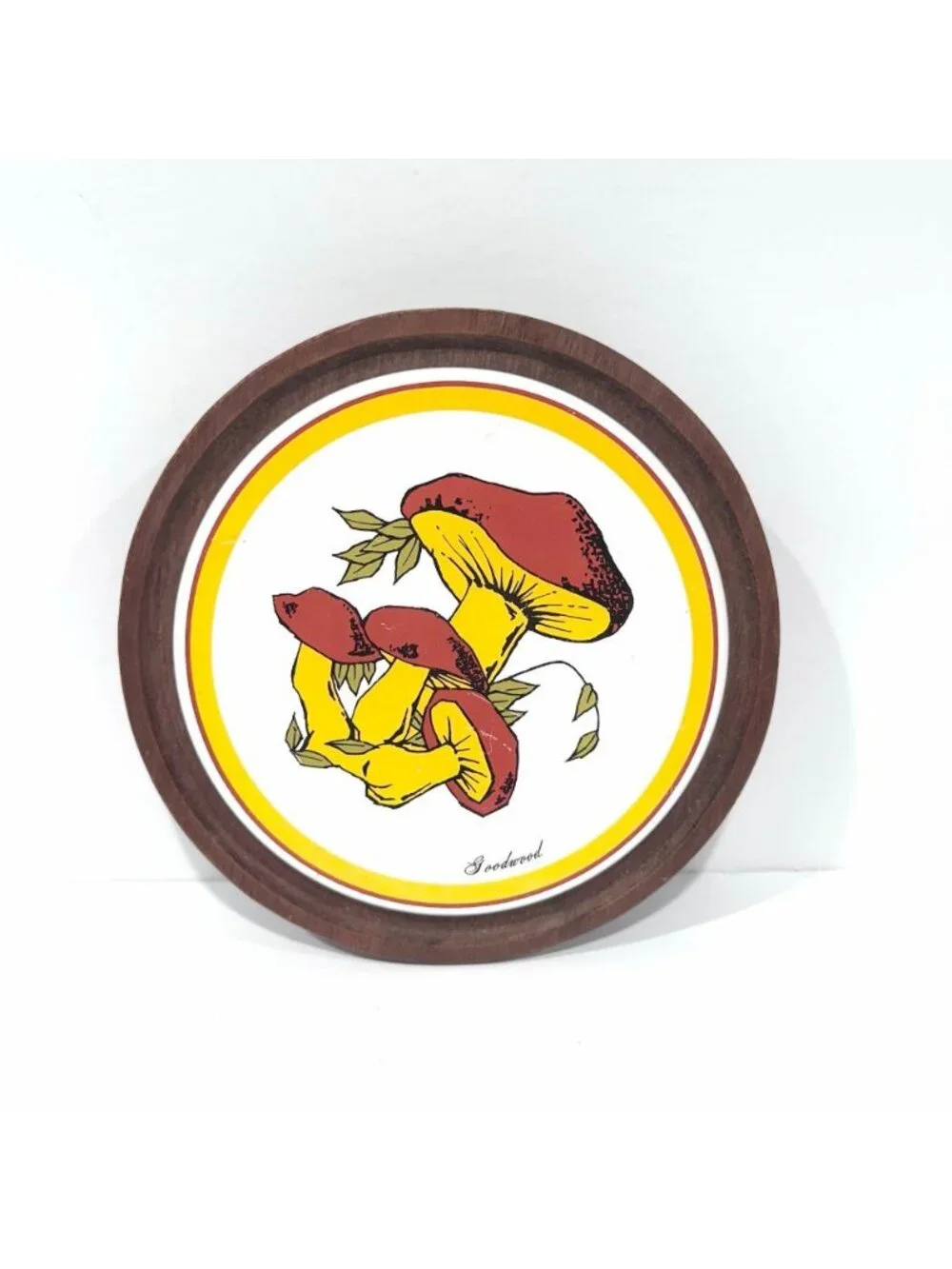 Vintage Goodwood Mushroom Pattern Cheese Plate Wall Hanging